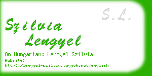 szilvia lengyel business card